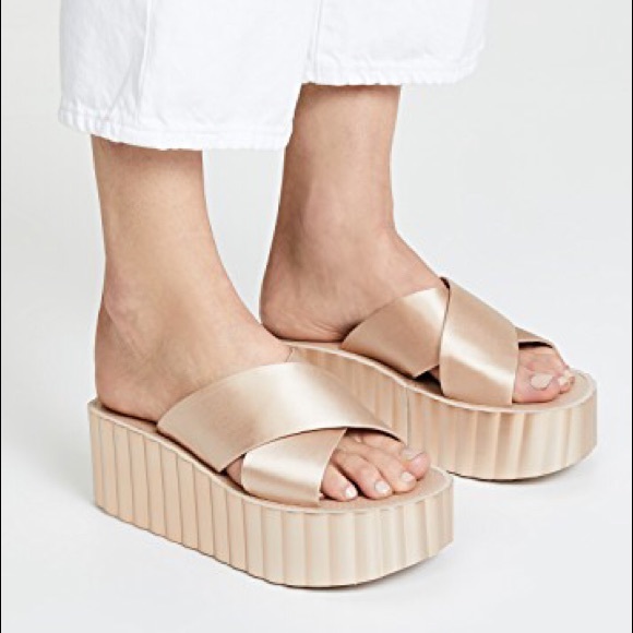 Tory Burch Shoes - Tory Burch Scallop Wedge Flip Flop Bellini Blush